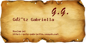 Götz Gabriella névjegykártya